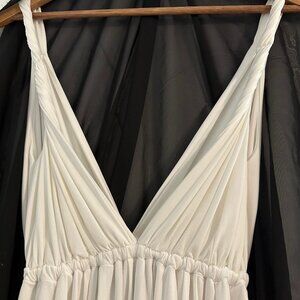NastyGal off white maxi dress XXS